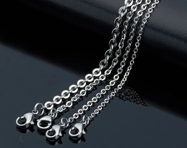 A dozen Lot 12pcs in bulk  Stainless steel strong Chain Link Necklace Women Jewelry jewelry  24 inch