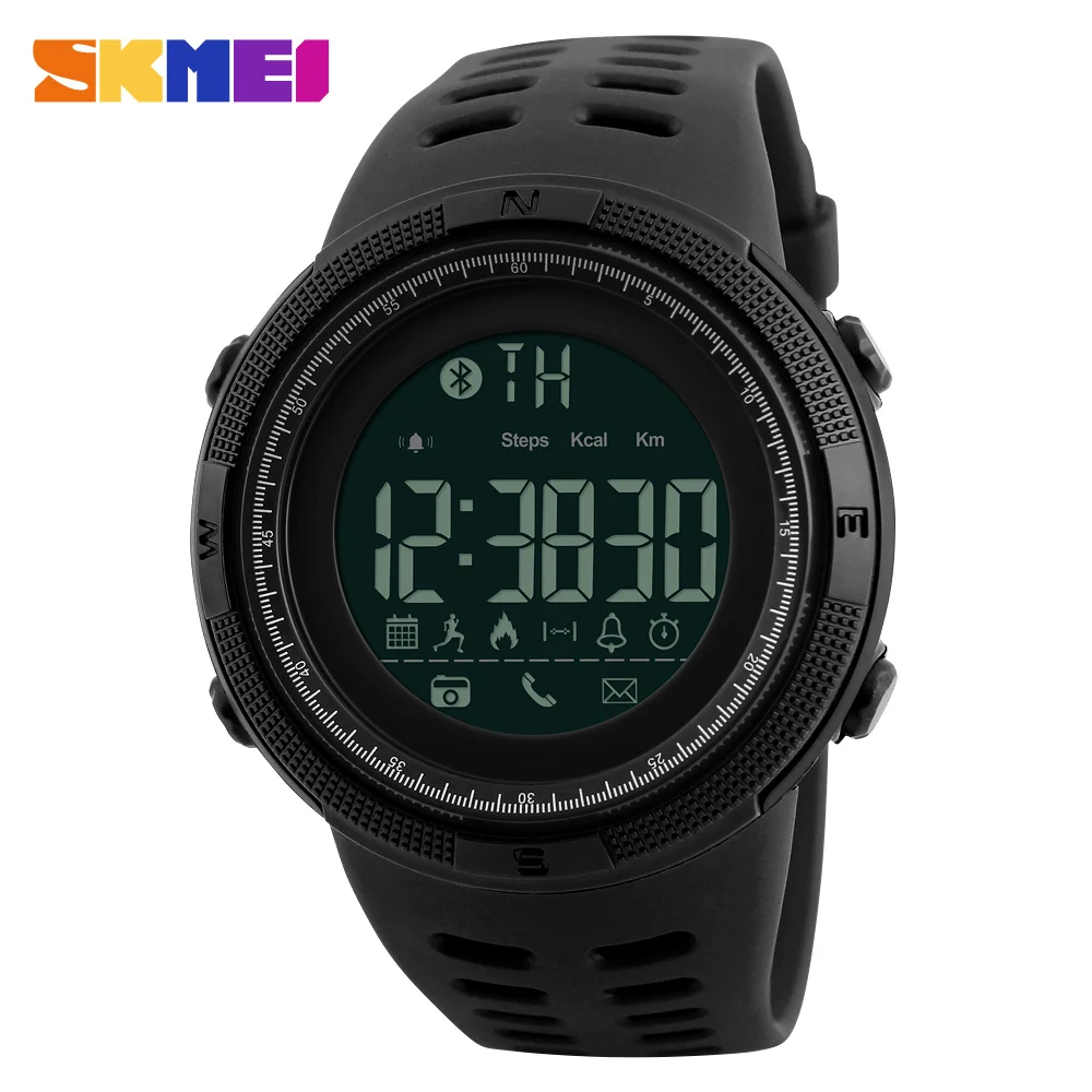 Men\'s Smart Sport Watch New SKMEI Brand Bluetooth Calorie Pedometer Fashion Watches Men 50M Waterproof Digital Clock Wristwatch