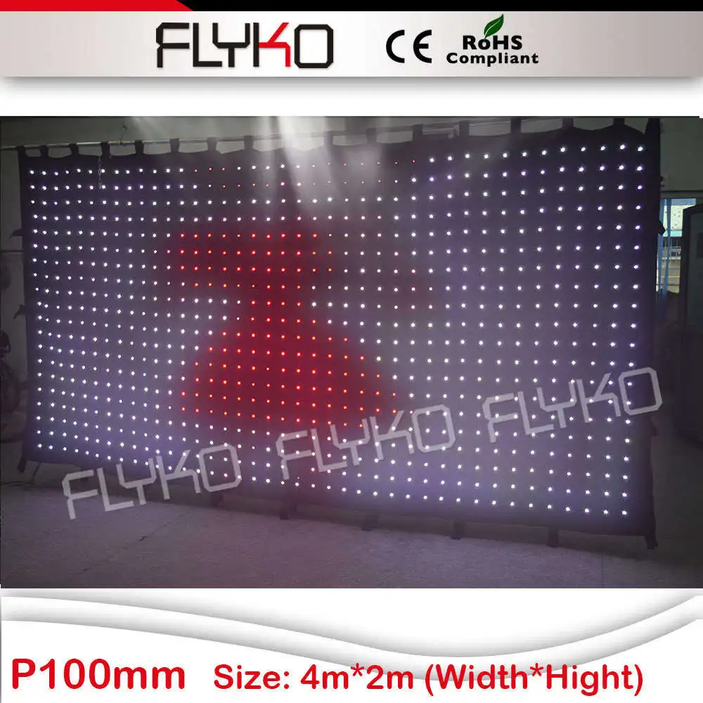 Indoor video led display flexible led curtain P10 2m*4m