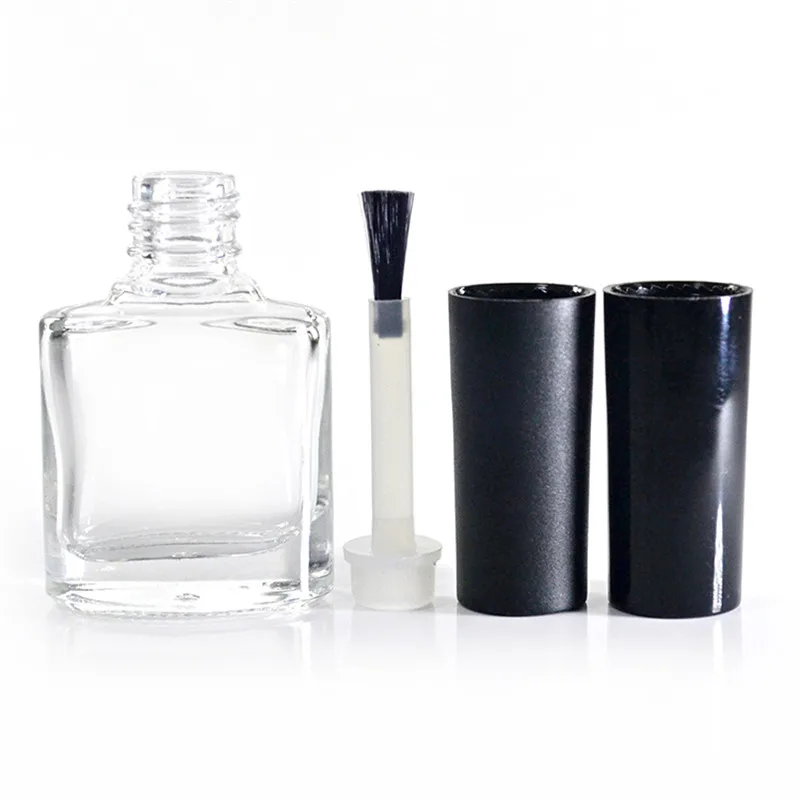 240pcs * 7ml clear uv gel empty transparent glass nail polish bottle and 240pcs*7ml matt black nali polish glass bottle