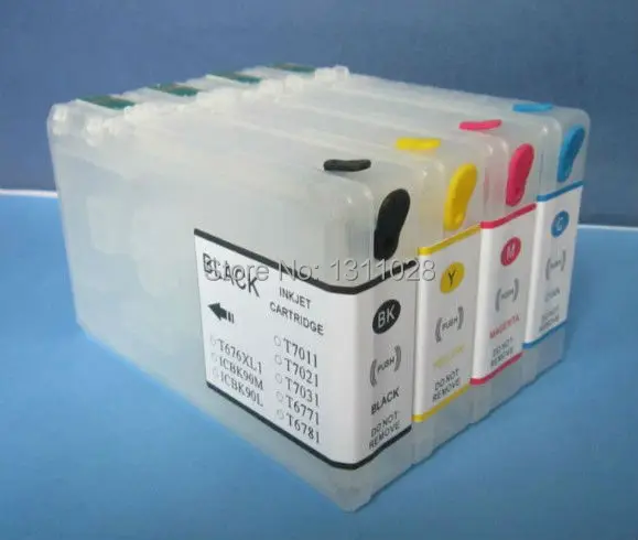 INK WAY T7011-T7014 T7021-T7024 T7031-T7034 Refillable ink cartridge with ARC for EP WorkForce Pro WP-4015 4525 4535  4095