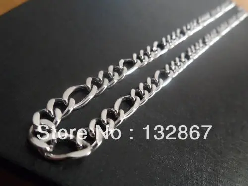 

5 meters Jewelry Finding figaro Chain Stainless Steel 5.6mm figaro Chain no clasp DIY bracelet Necklace