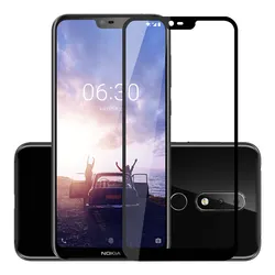 2.5D 9H Full Glue Tempered Glass For Nokia 1 3 7 2.1 3.1 5.1 6.1 Plus X5 X6 Black Full Cover 9H Protective film Screen Protector