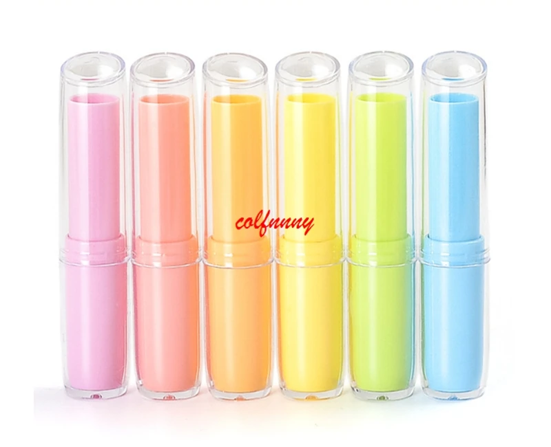 500pcs/lot Fast Shipping Empty Colorful lip balm lipstick tube bottle Mouth Lip Balm Stick Sample Cosmetic Container