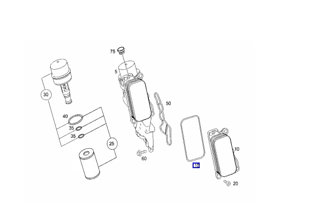 Engine Oil Filter Housing Gasket for Mercedes R230 W164 W203 E350 2721840280