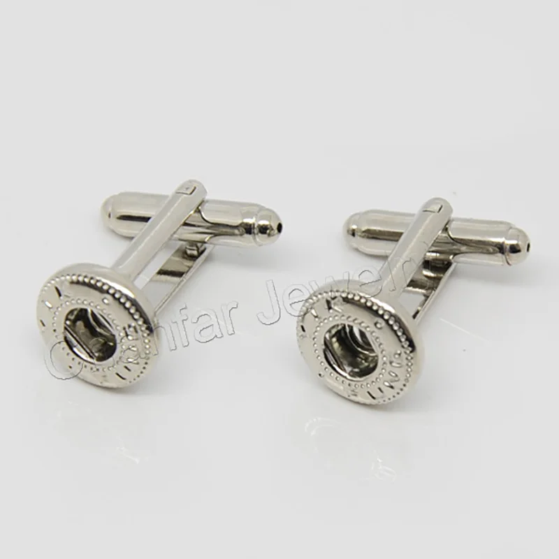 Wholesale Blank Interchangeable Snap Button Cufflinks Jewelry For 12mm Snap Buttons