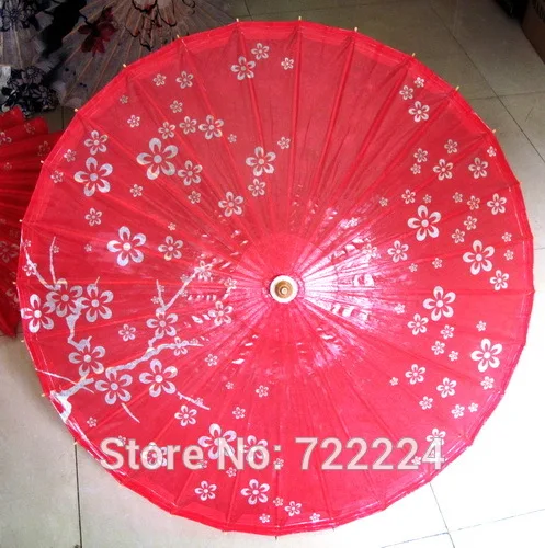 

Dia 84cm Handmade Plum Blossom Picture Oiled Paper Umbrella Chinese Traditional Sunshade Parasol Decoration Gift Dance Umbrella