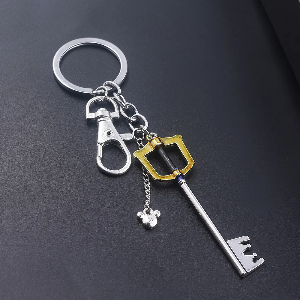 Kingdom Hearts Sora Keyblade Keychain Key Shape Weapon Pendant Key Chain for Women Men Choker Keyring Souvenir Jewelry Gift image 3