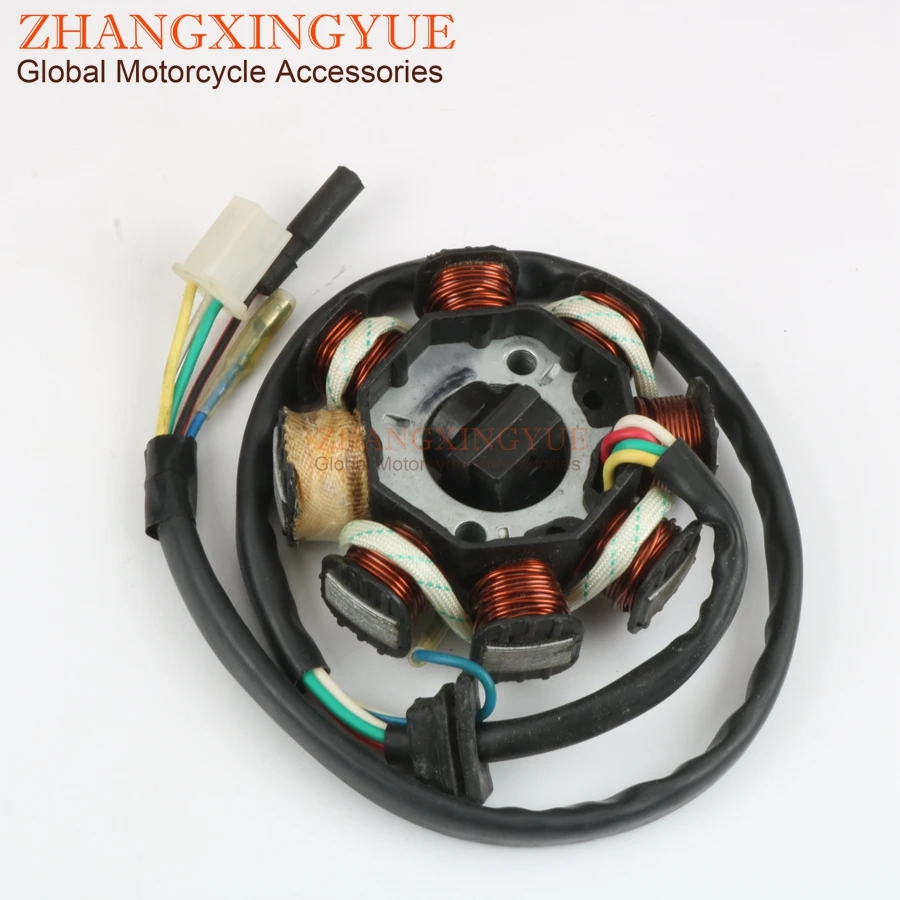 Scooter Ignition Stator 6-8 coils for SYM Fiddle 2 Jet 4 Orbit 1 2 Symphony S SR Symply 1 2 125/150 GY6 152QMI 157QMJ 4-stroke