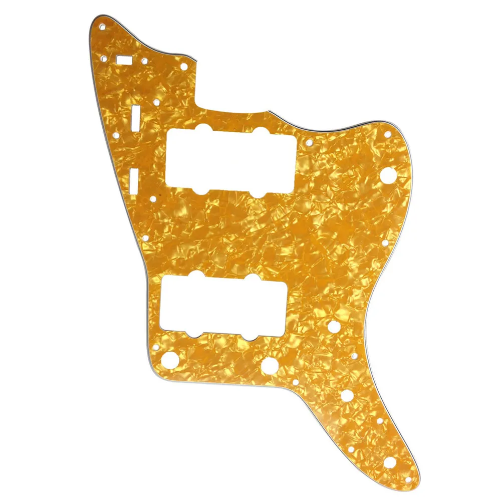 

Pleroo Custom Guitar pickgaurd - For US Jazzmaster style Guitar pickguard Replacement , 4 Ply Gloden Pearl