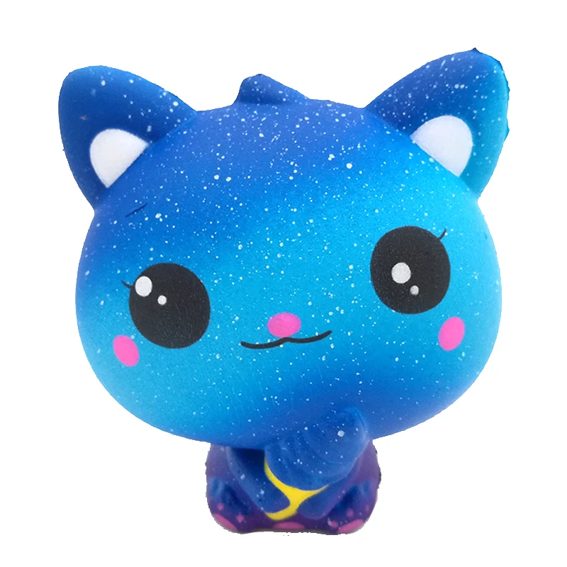 New Galaxy Ice Cream Cat Kitty Squishy Slow Rising Simulation Squeeze Decompression Kawaii Unicorn Squish Toy Stress Reliever