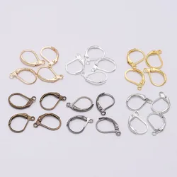 New 20pcs/lot 15*10mm Gold Hook Earrings Clasps & Hooks Material Wire Settings Base Hoops For DIY Jewelry Accessories