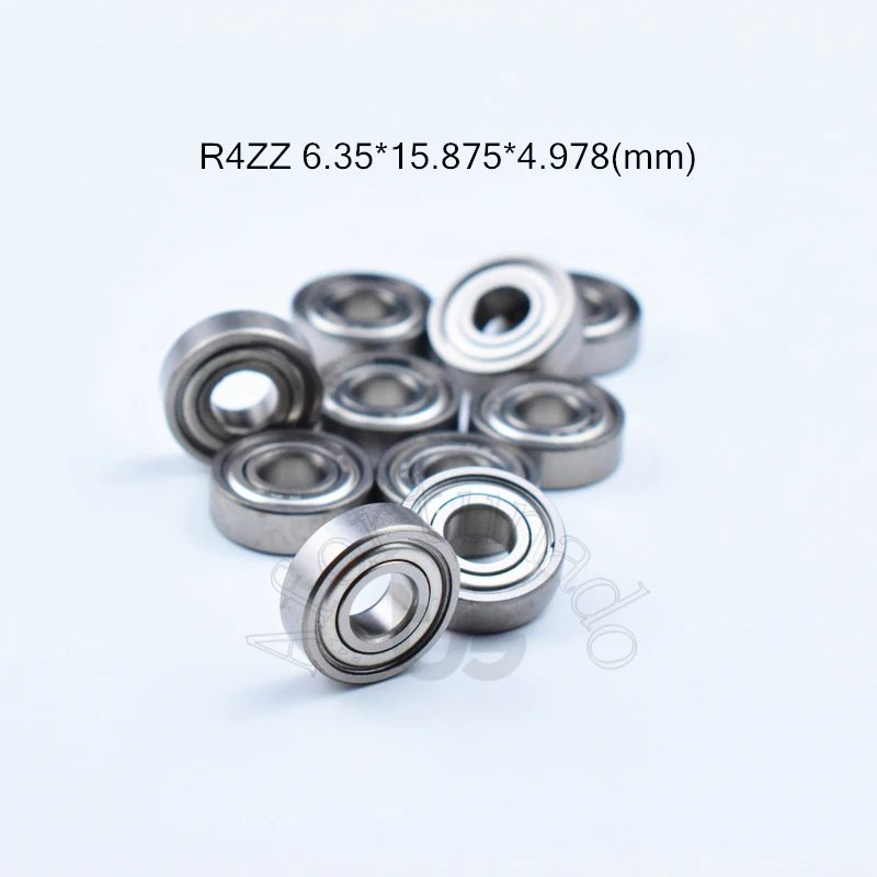 High Speed Mechanical Equipment Bearing, aço cromado, metal selado, R4ZZ, 6.35x15.875x4.978mm, 10Pcs, frete grátis