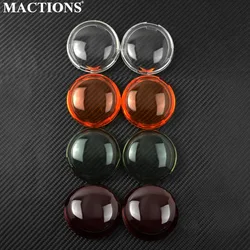 2PCS Indicator Turn Signal Light Lens Cover For Harley Touring Road King Sportster 1200 883 Softail Dyna Fatboy Street Glide