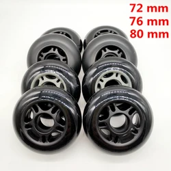 Spedizione gratuita roller skate ruota non lampeggiante skate wheel 72 mm 76mm 80 mm black wheel