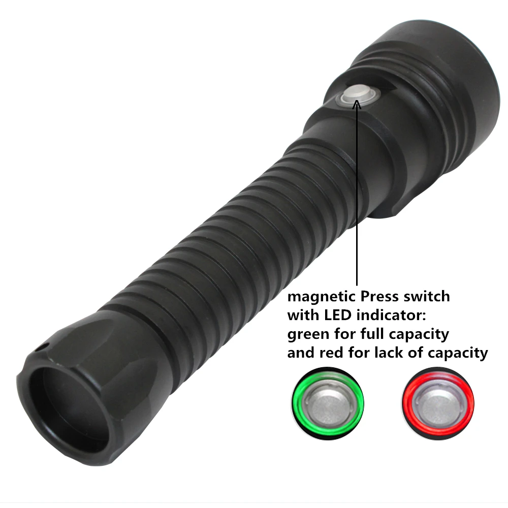 XHP70  LED diving flashlight waterproof flashlight brightest torch white yellow light hunt lanterna +26650 Battery +Charger