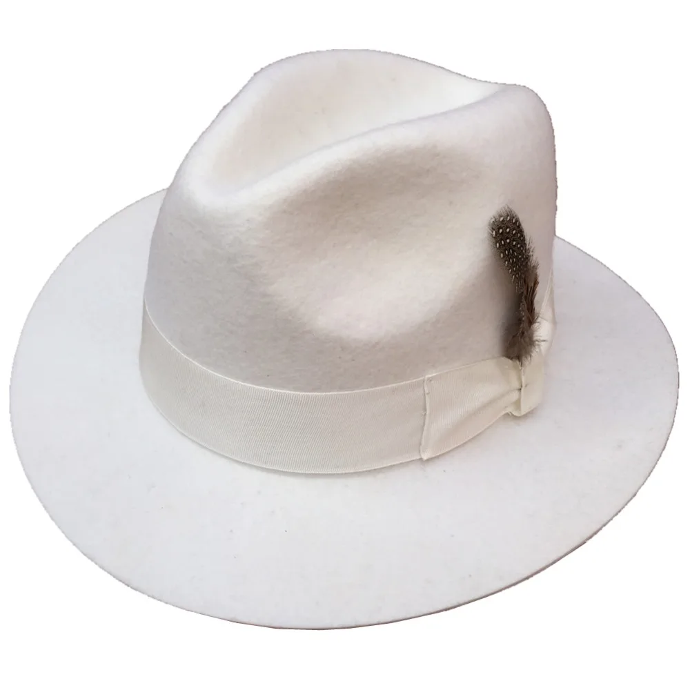 Klassische herren Wollfilz Fedora Hut Pate Hut-Amerikanischen Stil