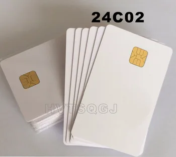 Tarjeta bancaria RFID en blanco de PVC con chip 24C16, tamaño personalizado, envío gratis, 10 unidades por lote