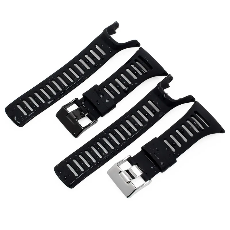 High quality Black Rubber strap special for SUUNTO AMBIT series 1/2/3 silicone strap men watch accessories bracelet