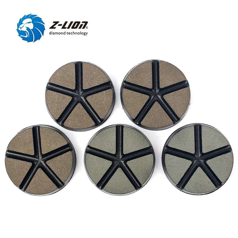 Z-LION 3pcs Ceramic polishing pad 75mm Concrete Floor Grinding Wheel Diamond Polishing Pads Dry Wet Use Coarse Grinding