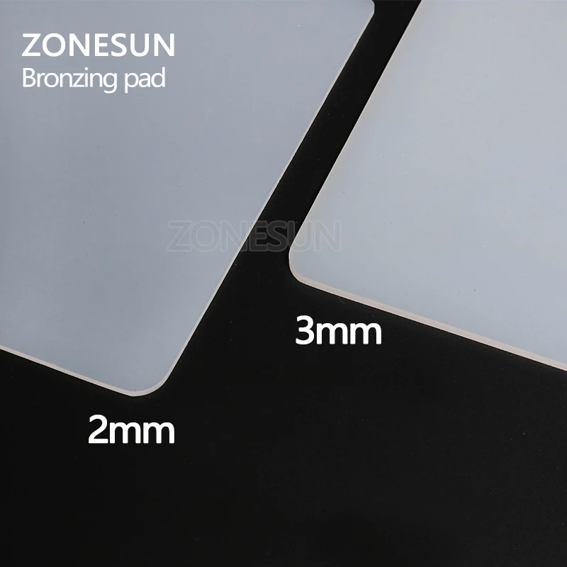 ZONESUN Bronzing pad Rubber Blanket for Hot Foil Stamping Machine leather embossing machine accessories Stamp tool parts