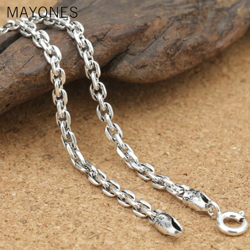 2.5mm S925 sterling silver Thai silver cross necklace long sweater chain single chain Thai Silver Jewelry free shipping