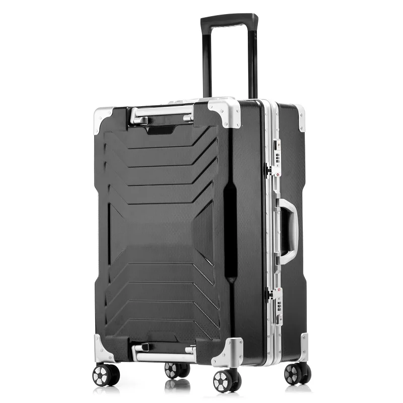 Letrend New 24 29 Inch Aluminium Frame Rolling Luggage Trolley Travel Bag 20inch Women Men Boarding Bag Carry On Suitcases Trunk