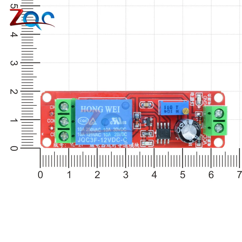 DC 5V 12V Delay Relay Shield Module NE555 Timer Switch Adjustable Module 0-10S Second Car Oscillator Pulse Generation Duty Cycle