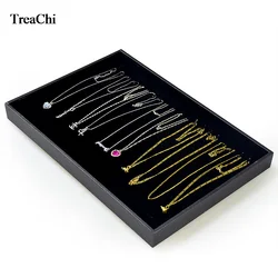 20 Hooks Jewelry Display Case Black Velvet Pendant Necklace Display Box Bracelet Bead Chain Storage Organizer Tray 35*24*3 cm