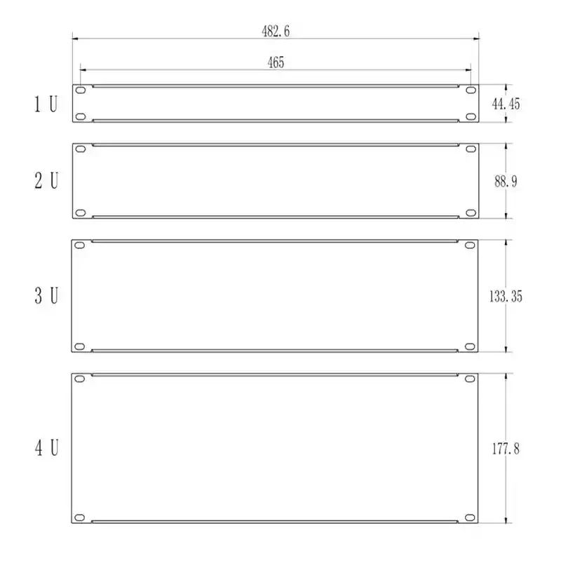 Blank Plate 2pcs 4U for 19