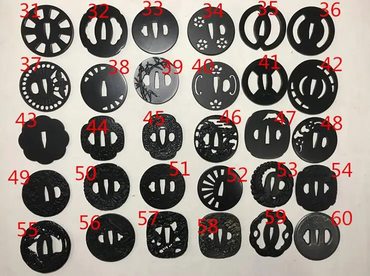 Beautiful Japanese Iron Steel Guard Tsuba For Samurai Knife Katana Sword Guard Wakizashi HandMade DIY Fittings