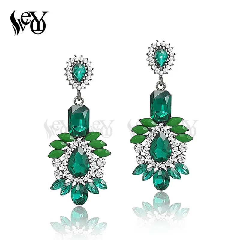 VEYO Acrylic Crystal Earrings For Women Vintage Drop Earrings Classic High Quality Brincos Pendientes