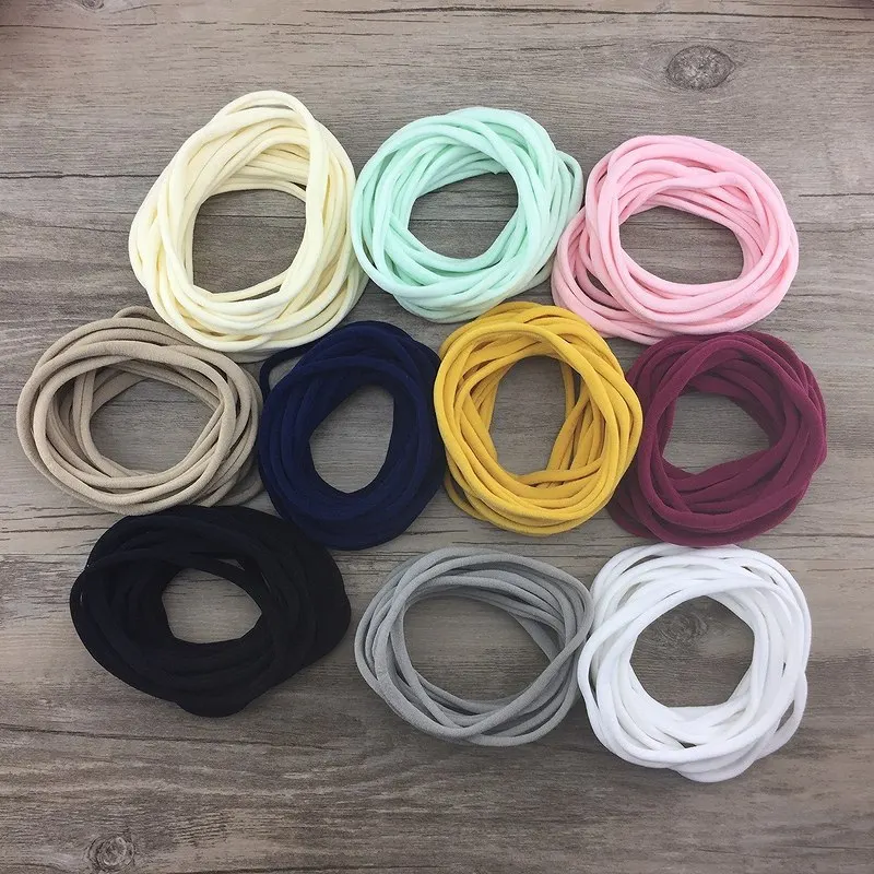 

400 pcs/lot, Super Soft Nylon Headbands Soft Stretchy Thin Nylon Headband, one size fits all