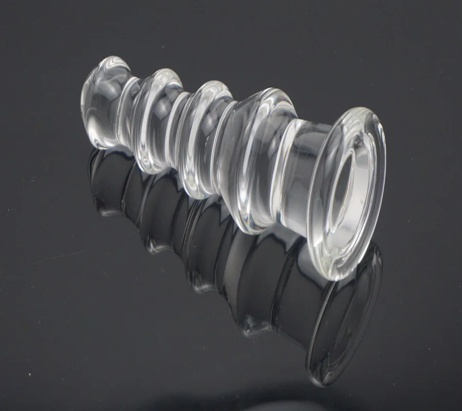 Dia 32mm to 65mm for choose New hot large pyrex crystal glass huge anal beads butt plug dildo fake penis  sex toys for men women