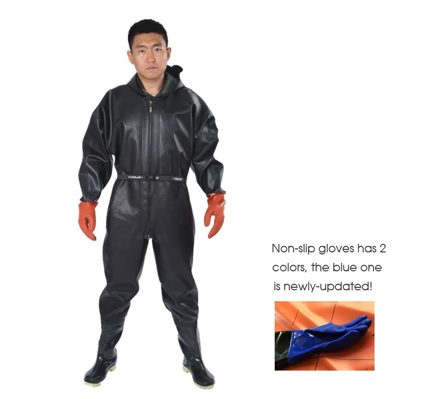 1mm Waterproof Fishing Overalls Men Women Breathable Chest Waders respirant Boots Black Fishing Pants cuissardes peche Shoes