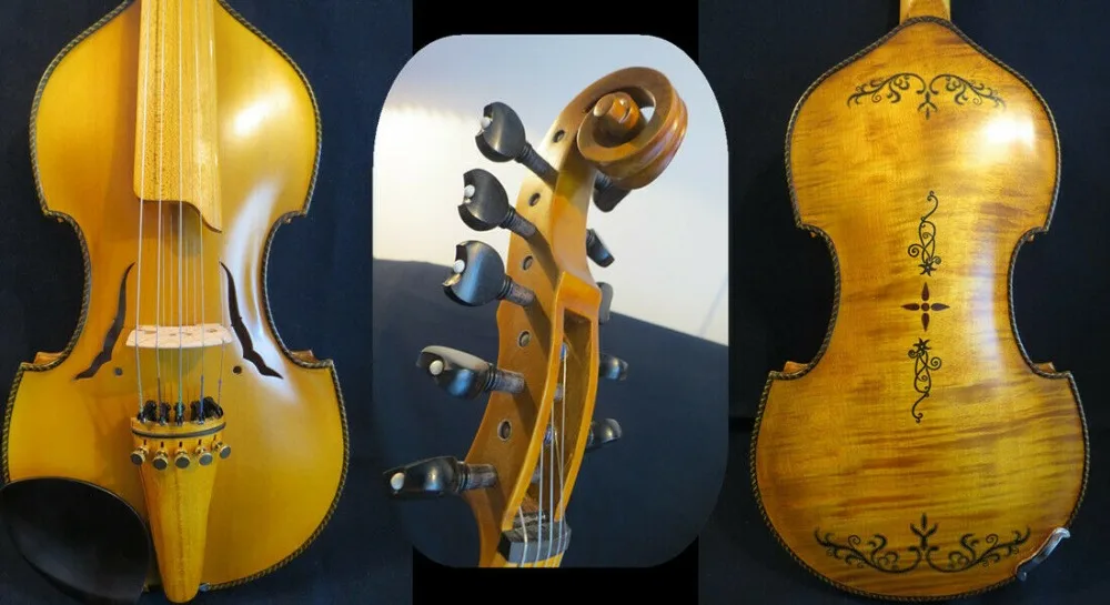 

Baroque style SONG master 5*5 strings 14" Viola d'Amore ,carving back #13945