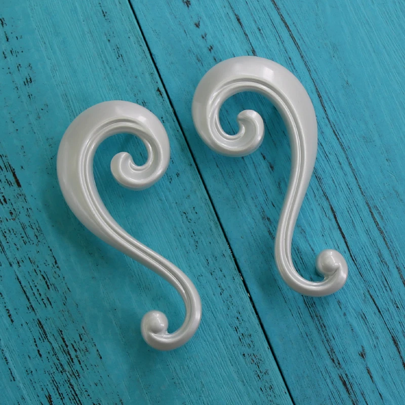 2PCS Pearl white Kitchen Cabinet Pulls,CC 64mm Zinc Alloy Wardrobe door Furniture Dresser drawer Handles Pulls Knob