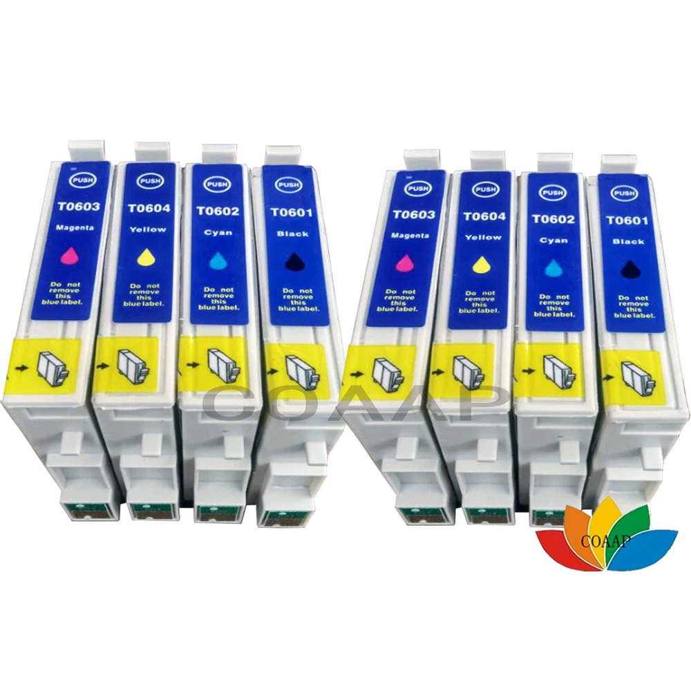 

8PK чернила для совместимых Epson 60 T0601 - T0604 Stylus C88 C88 + C68 CX3800 CX4200 CX4800 5800