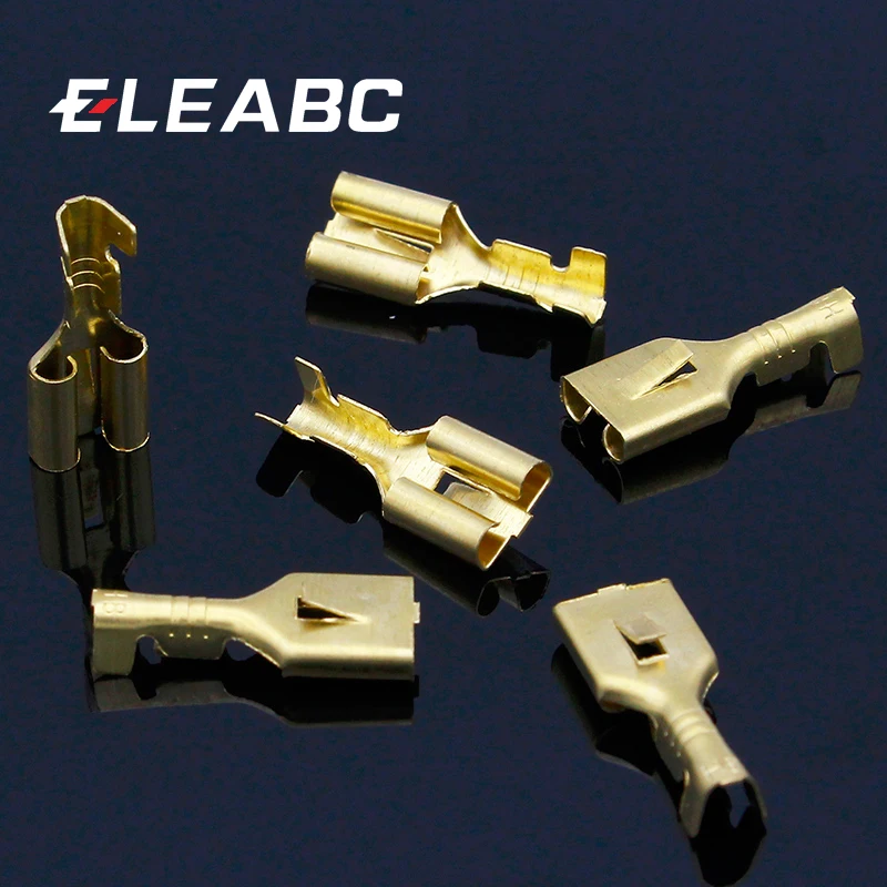 6.3mm Female Crimp terminal Connectors,Automotive Connector Spade Terminal