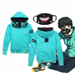 Anime Tokyo Ghoul Kaneki Ken Cosplay Sweatshirt Hoodies Unisex Casual Hooded Fashion Jacket Women Halloween Costume
