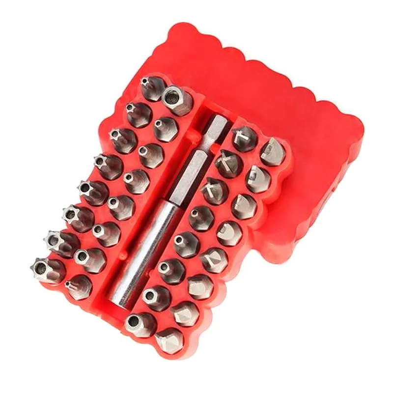 33 stücke Sicherheit Tamper Proof Bit Torx Hex Star Spanner Tri Flügel Spanner Screwdrive Magnetische Bit Halter Schraube Fahrer Bits VEN43T5