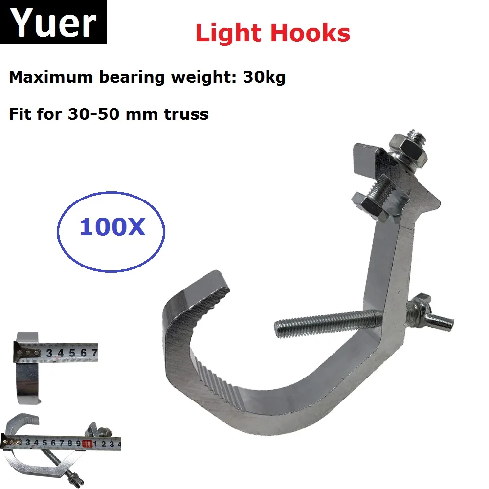 100Pcs Aluminium Material Light Hooks Stage Light Clamp 30KG 30-50MM Light Hook Clamp Holder Perfect For Disco Light Par LED