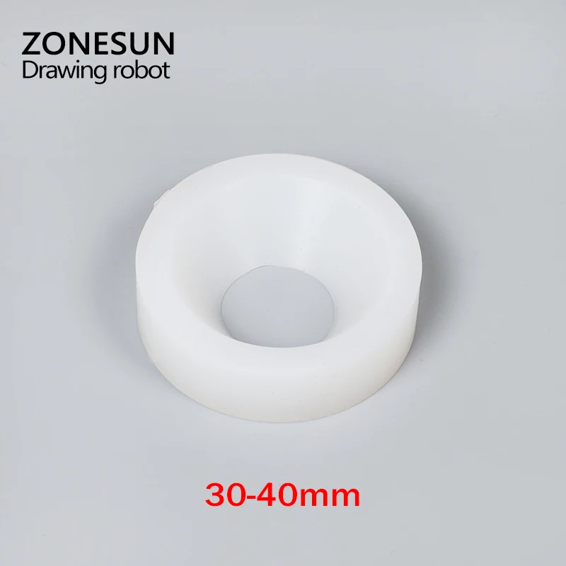 ZONESUN Cap screwing chuck bottle cap adoptor of capping machine silicone capping chuck 10-50mm anti-wear