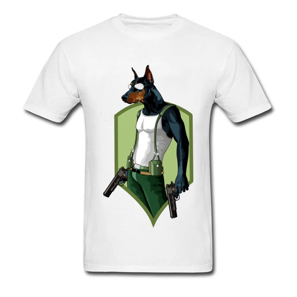 Private Doberman 100% Cotton Men Short Sleeve Tops Tees Unique Summer Autumn T Shirt Casual Clothing Shirt New Design Round Neck