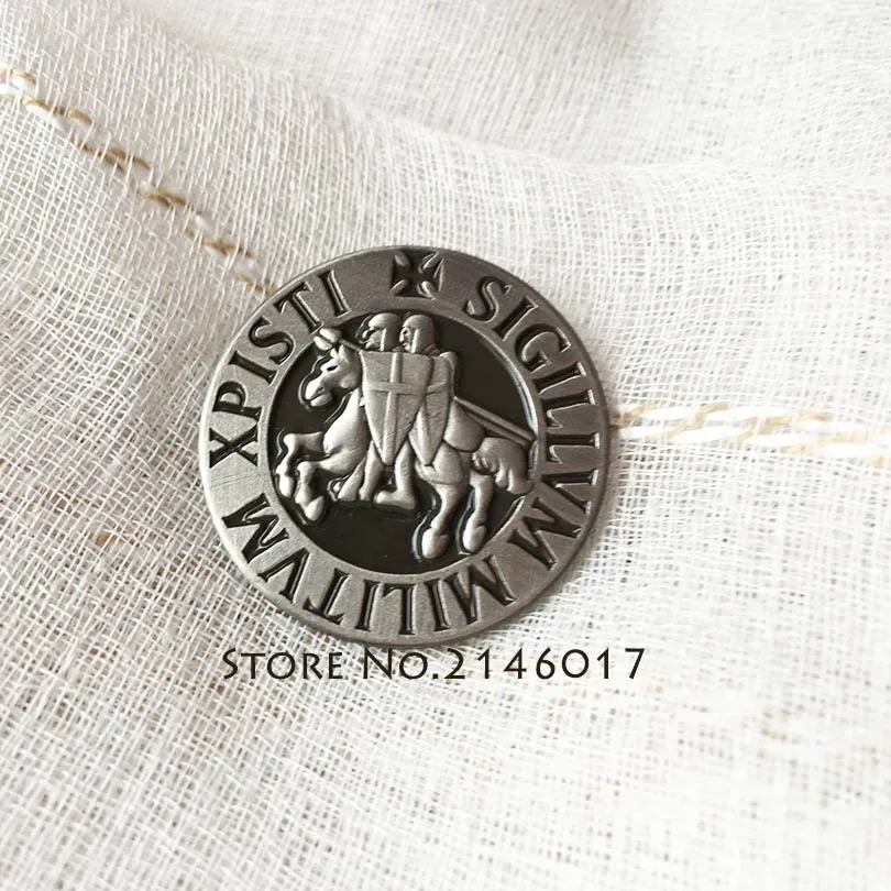 Knights Templar Seal Crusaders Solomons Temple Lapel Pins and Brooches Masonic Free Masons Badge Gift for the Lodge