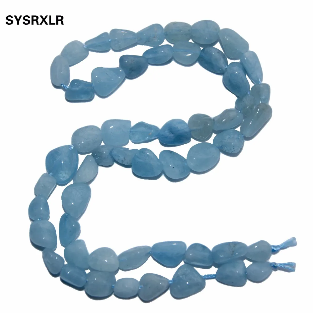 5-10 MM ghiaia forma irregolare pietra naturale acquamarine distanziatore branelli allentati per la creazione di gioielli braccialetto fai da te collana filo 15''