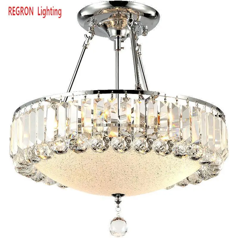 Dressing room Round Led Chandelier chrome/gold Glass Chandelier Lights For Living Room Restaurant Office lighting Hanging Lamp