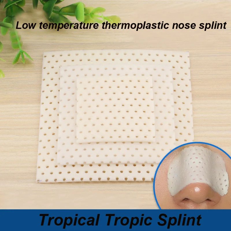 nasal plastic surgery fixation and protection low temperature thermoplastic nose splint