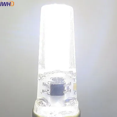 IWHD 2W COB G4 LED 12V Bulb 120LM Mini 220V LED G4 Bi-pin Lights Warm White/White Replace Halogen Chandeliers 10PCS