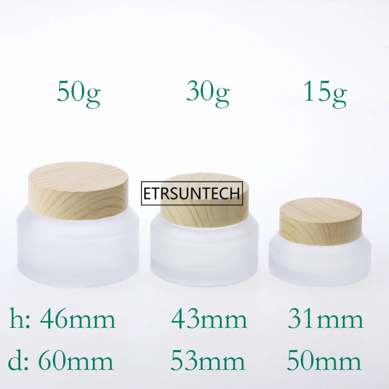 

100pcs 15g/30g/50g Cream Jar Refillable Bottles Oblique Shoulder Cream Empty Small Travel Makeup Containers F2639